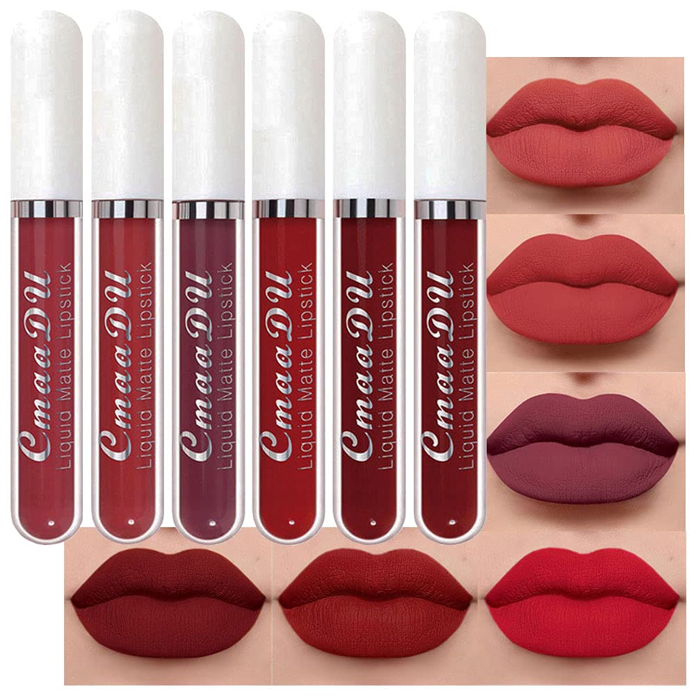 CmaaDu 6Pcs Matte Liquid Lipstick